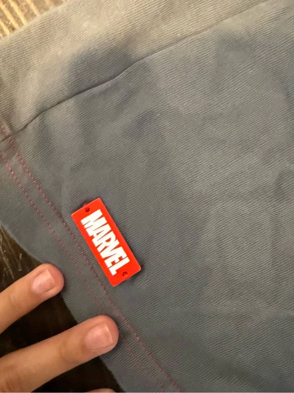 Marvel Short Sleeve Colorblock Tee - Navy, Gray, Cream, Red Trim